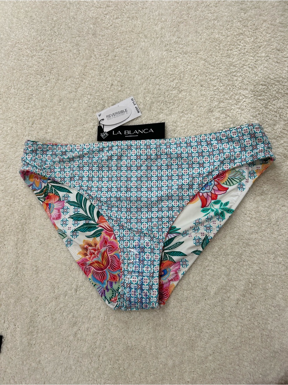 La Blanca Rivera Resort Floral Halter Tankini Swimsuit Set NWT Sz 16 Coastal - Picture 8 of 11